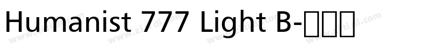Humanist 777 Light B字体转换